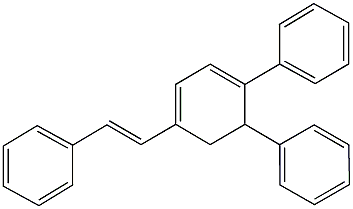 [6-phenyl-4-(2-phenylvinyl)-1,3-cyclohexadien-1-yl]benzene Struktur