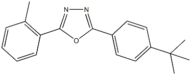 2-(4-tert-butylphenyl)-5-(2-methylphenyl)-1,3,4-oxadiazole Struktur