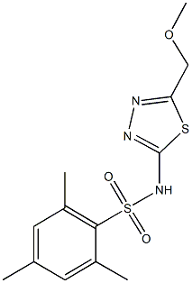 N-[5-(methoxymethyl)-1,3,4-thiadiazol-2-yl]-2,4,6-trimethylbenzenesulfonamide Struktur