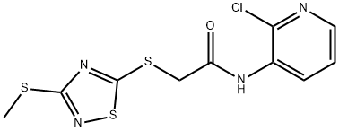 N-(2-chloro-3-pyridinyl)-2-{[3-(methylsulfanyl)-1,2,4-thiadiazol-5-yl]sulfanyl}acetamide Struktur