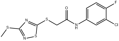 N-(3-chloro-4-fluorophenyl)-2-{[3-(methylsulfanyl)-1,2,4-thiadiazol-5-yl]sulfanyl}acetamide Struktur