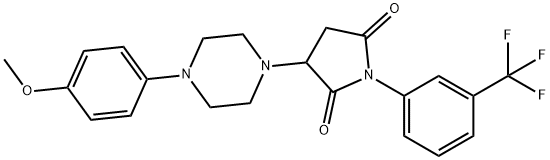 3-[4-(4-methoxyphenyl)piperazin-1-yl]-1-[3-(trifluoromethyl)phenyl]pyrrolidine-2,5-dione Struktur