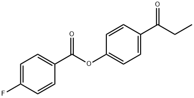 4-propionylphenyl 4-fluorobenzoate Struktur