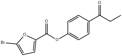 4-propionylphenyl 5-bromo-2-furoate Struktur