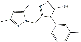 5-[(3,5-dimethyl-1H-pyrazol-1-yl)methyl]-4-(3-methylphenyl)-4H-1,2,4-triazole-3-thiol Struktur