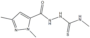 2-[(1,3-dimethyl-1H-pyrazol-5-yl)carbonyl]-N-methylhydrazinecarbothioamide Struktur