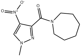 1-({4-nitro-1-methyl-1H-pyrazol-3-yl}carbonyl)azepane Struktur