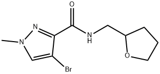 4-bromo-1-methyl-N-(tetrahydro-2-furanylmethyl)-1H-pyrazole-3-carboxamide Struktur