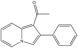 1-(2-phenyl-1-indolizinyl)ethanone Struktur