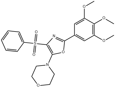 4-[4-(phenylsulfonyl)-2-(3,4,5-trimethoxyphenyl)-1,3-oxazol-5-yl]morpholine Struktur