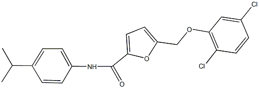 5-[(2,5-dichlorophenoxy)methyl]-N-(4-isopropylphenyl)-2-furamide Struktur