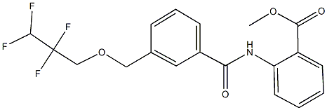 methyl 2-({3-[(2,2,3,3-tetrafluoropropoxy)methyl]benzoyl}amino)benzoate Struktur