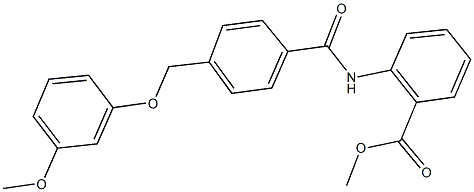 methyl 2-({4-[(3-methoxyphenoxy)methyl]benzoyl}amino)benzoate Struktur