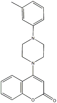 4-[4-(3-methylphenyl)-1-piperazinyl]-2H-chromen-2-one Struktur