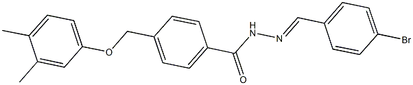 N'-(4-bromobenzylidene)-4-[(3,4-dimethylphenoxy)methyl]benzohydrazide Struktur