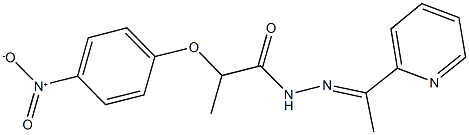 2-{4-nitrophenoxy}-N'-[1-(2-pyridinyl)ethylidene]propanohydrazide Struktur