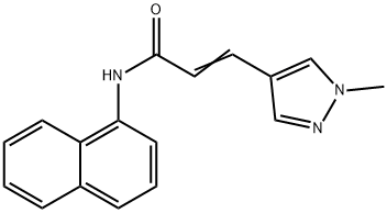 3-(1-methyl-1H-pyrazol-4-yl)-N-(1-naphthyl)acrylamide Struktur