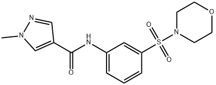 1-methyl-N-[3-(morpholin-4-ylsulfonyl)phenyl]-1H-pyrazole-4-carboxamide Struktur