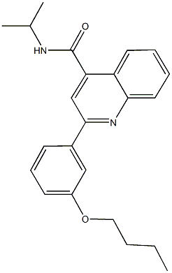 2-(3-butoxyphenyl)-N-isopropylquinoline-4-carboxamide Struktur