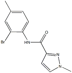 N-(2-bromo-4-methylphenyl)-1-methyl-1H-pyrazole-3-carboxamide Struktur