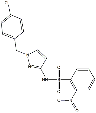 N-[1-(4-chlorobenzyl)-1H-pyrazol-3-yl]-2-nitrobenzenesulfonamide Struktur