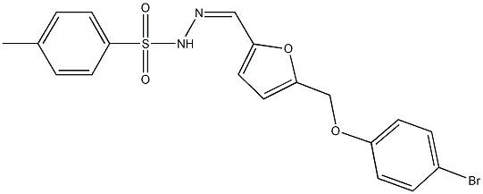 N'-({5-[(4-bromophenoxy)methyl]-2-furyl}methylene)-4-methylbenzenesulfonohydrazide Struktur