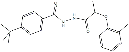 N'-(4-tert-butylbenzoyl)-2-(2-methylphenoxy)propanohydrazide Struktur