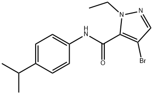 4-bromo-1-ethyl-N-(4-isopropylphenyl)-1H-pyrazole-5-carboxamide Struktur