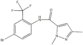 N-[4-bromo-2-(trifluoromethyl)phenyl]-1,3-dimethyl-1H-pyrazole-5-carboxamide Struktur