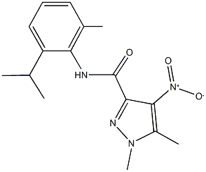 4-nitro-N-(2-isopropyl-6-methylphenyl)-1,5-dimethyl-1H-pyrazole-3-carboxamide Struktur