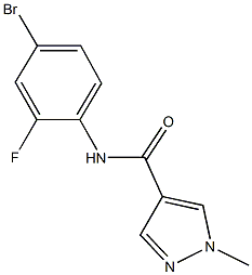 N-(4-bromo-2-fluorophenyl)-1-methyl-1H-pyrazole-4-carboxamide Struktur