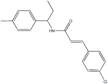 3-(4-chlorophenyl)-N-[1-(4-methylphenyl)propyl]acrylamide Struktur