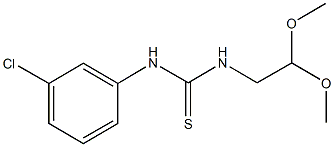 N-(3-chlorophenyl)-N'-(2,2-dimethoxyethyl)thiourea Struktur