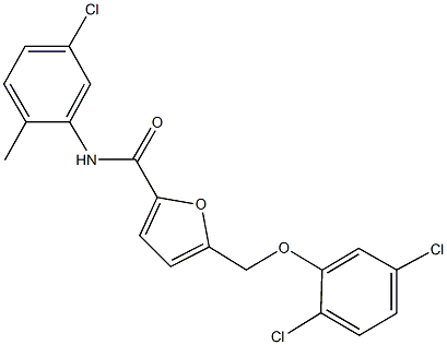 N-(5-chloro-2-methylphenyl)-5-[(2,5-dichlorophenoxy)methyl]-2-furamide Struktur