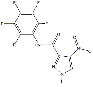 4-nitro-1-methyl-N-(2,3,4,5,6-pentafluorophenyl)-1H-pyrazole-3-carboxamide Struktur