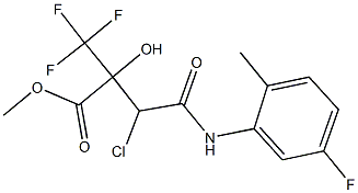 methyl 3-chloro-4-(5-fluoro-2-methylanilino)-2-hydroxy-4-oxo-2-(trifluoromethyl)butanoate Struktur