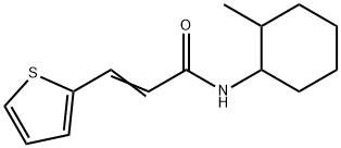 N-(2-methylcyclohexyl)-3-(2-thienyl)acrylamide Struktur