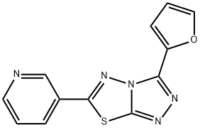 3-(2-furyl)-6-(3-pyridinyl)[1,2,4]triazolo[3,4-b][1,3,4]thiadiazole Struktur