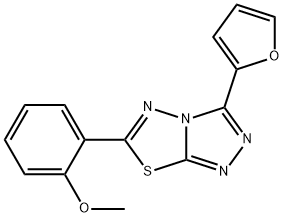 2-[3-(2-furyl)[1,2,4]triazolo[3,4-b][1,3,4]thiadiazol-6-yl]phenyl methyl ether Struktur