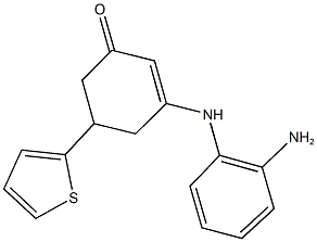 3-(2-aminoanilino)-5-(2-thienyl)-2-cyclohexen-1-one Struktur