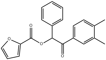 2-(3,4-dimethylphenyl)-2-oxo-1-phenylethyl 2-furoate Struktur