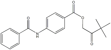 3,3-dimethyl-2-oxobutyl 4-(benzoylamino)benzoate Struktur