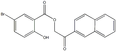 2-(2-naphthyl)-2-oxoethyl 5-bromo-2-hydroxybenzoate Struktur