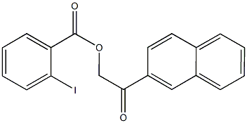 2-(2-naphthyl)-2-oxoethyl 2-iodobenzoate Struktur