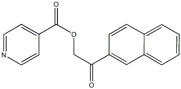 2-(2-naphthyl)-2-oxoethyl isonicotinate Struktur