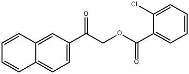 2-(2-naphthyl)-2-oxoethyl 2-chlorobenzoate Struktur