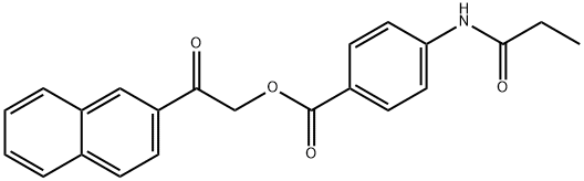 2-(2-naphthyl)-2-oxoethyl 4-(propionylamino)benzoate Struktur