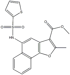 methyl 2-methyl-5-[(2-thienylsulfonyl)amino]naphtho[1,2-b]furan-3-carboxylate Struktur