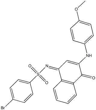 4-bromo-N-(3-(4-methoxyanilino)-4-oxo-1(4H)-naphthalenylidene)benzenesulfonamide Struktur