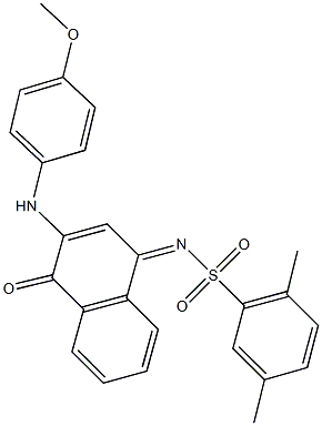 N-(3-(4-methoxyanilino)-4-oxo-1(4H)-naphthalenylidene)-2,5-dimethylbenzenesulfonamide Struktur